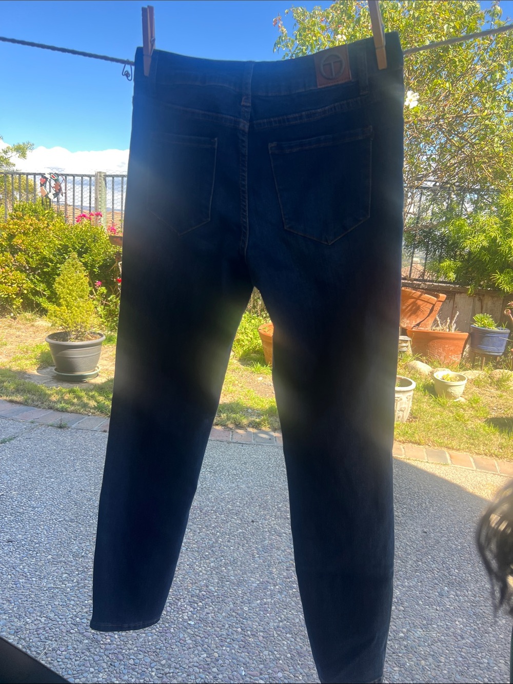 Womens Tahari  Dark Blue Denim Jeans - Classic Straight Fit